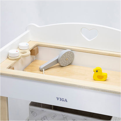 VIGA Dukkepuslebord med badekar