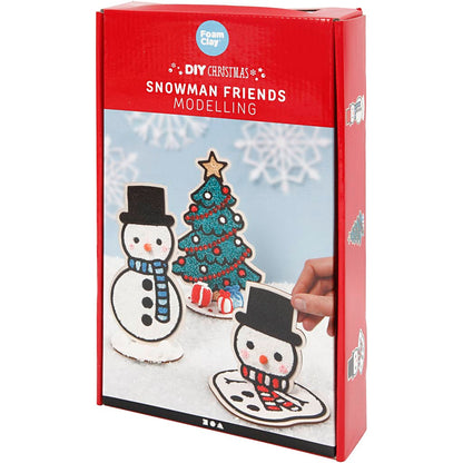 Snemand og juletræ