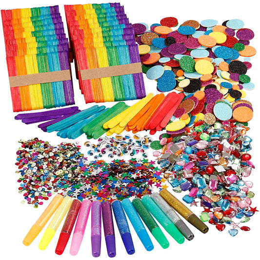 Glitter, glimmer og træpinde