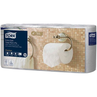 Toiletpapir Tork Premium T4 hvid 3-lags 35m 56rl 110319