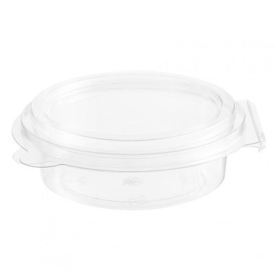 Plastbakke, Deli Pot, Firkantet, Ø 101, højde 35, RPET, transparent, indsats m/låg, karton a 396 stk