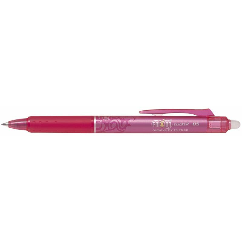 Kuglepen, Pilot Frixion, CLICKER, 0,5MM, pink, Units 12