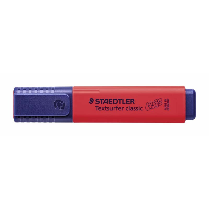 Tekstmarker, Staedtler Textsurfer, 364 C-200, 1-5MM, Skrå spids, rød, 10 Units