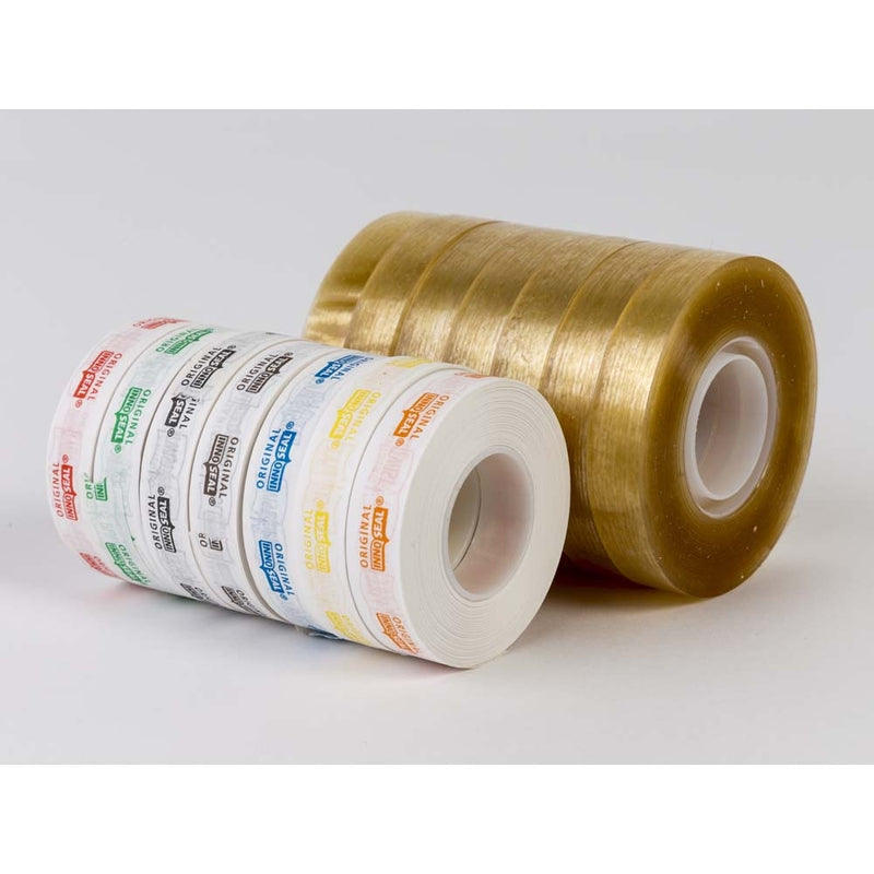 Pakketape, Innoseal poselukker refill,, 1 rl klar/1 rl papir, 9 mm x 14.00 m, kerne: 76 mm, Solvent, farvet, æske a 7 ruller