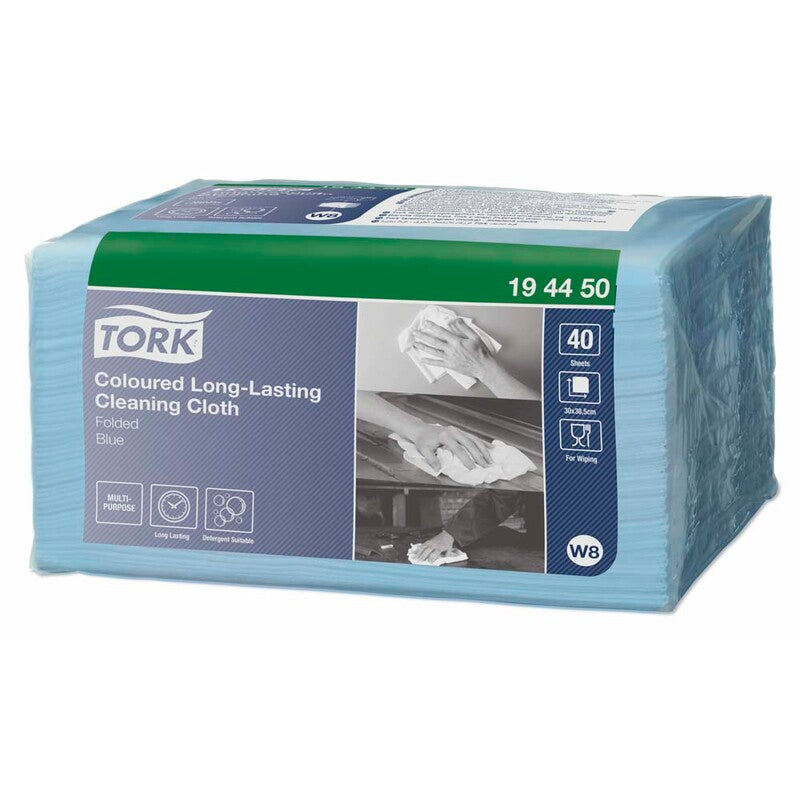Alt-mulig-klud, Tork, W8, Premium, blå, 300mmx385mm, pakke a 40 stk, FSC Mix Credit
