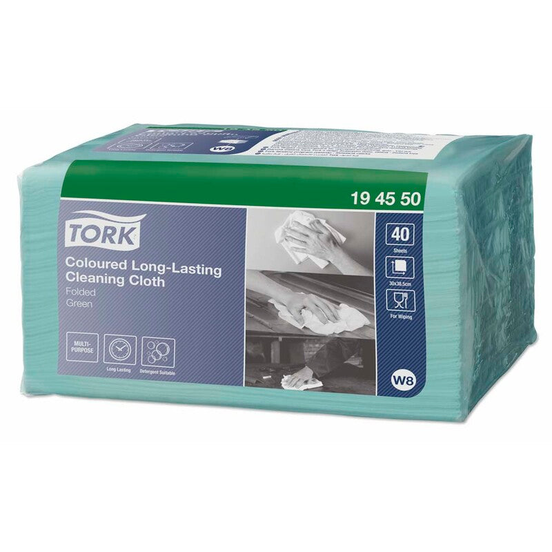 Alt-mulig-klud, Tork, W8, Premium, grøn, 300mmx385mm, pakke a 40 stk, FSC Mix Credit