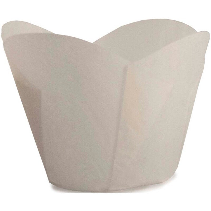 Muffin form, Rund, højde 52 mm, indvendig diameter 50.0 mm, Pergamentpapir, 55 g/m2, hvid, pakke a 1000 stk, Tulip, Fødevaregodkendt
