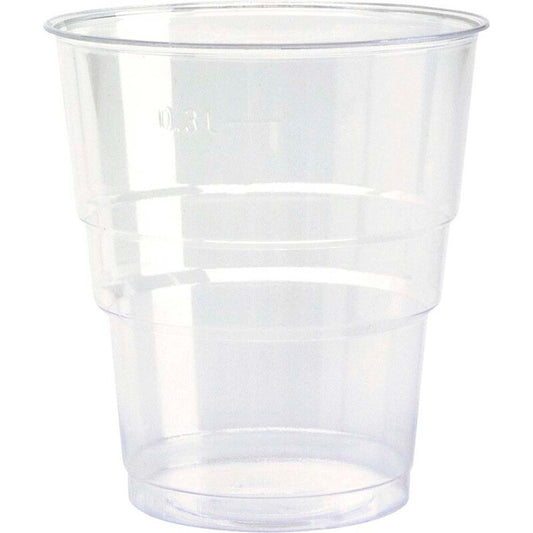 Plastglas, Duni, Rund, 300 ml, indvendig diameter 84.0 mm, PS, transparent, pose a 1000 stk, Fødevaregodkendt