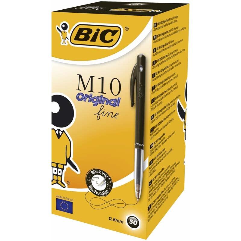 Kuglepen, Bic, M10 51630 F, 0,1-0,5MM, sort