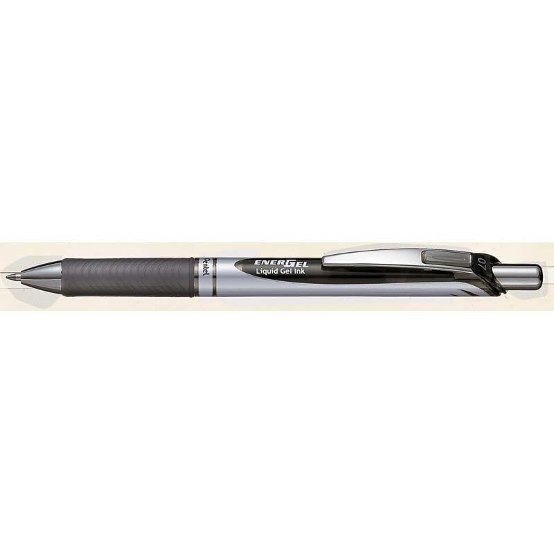 Rollerpen, Pentel EnerGel, BL77-A, 0,7MM, sort, Units 12
