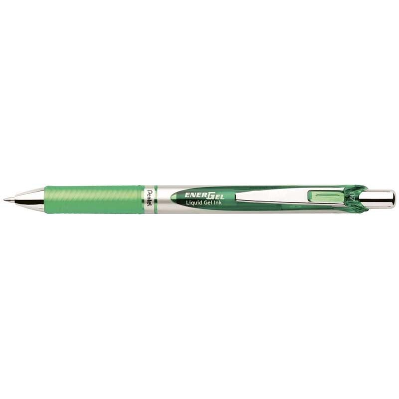 Rollerpen, Pentel EnerGel, BL77-D, 0,7MM, grøn, Units 12
