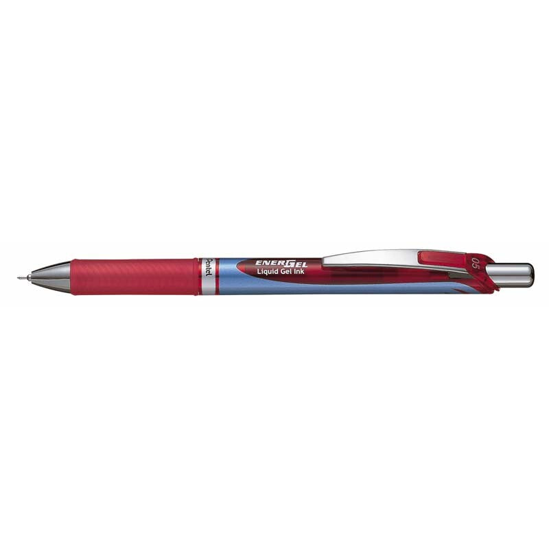 Rollerpen, Pentel EnerGel, BLN75-B, 0,5MM, rød, Units 12