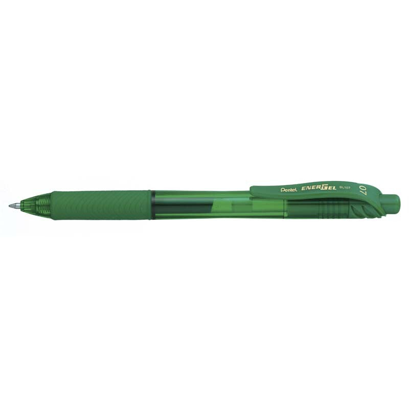 Rollerpen, Pentel EnerGel X, BL107, 0,7MM, grøn, Units 12