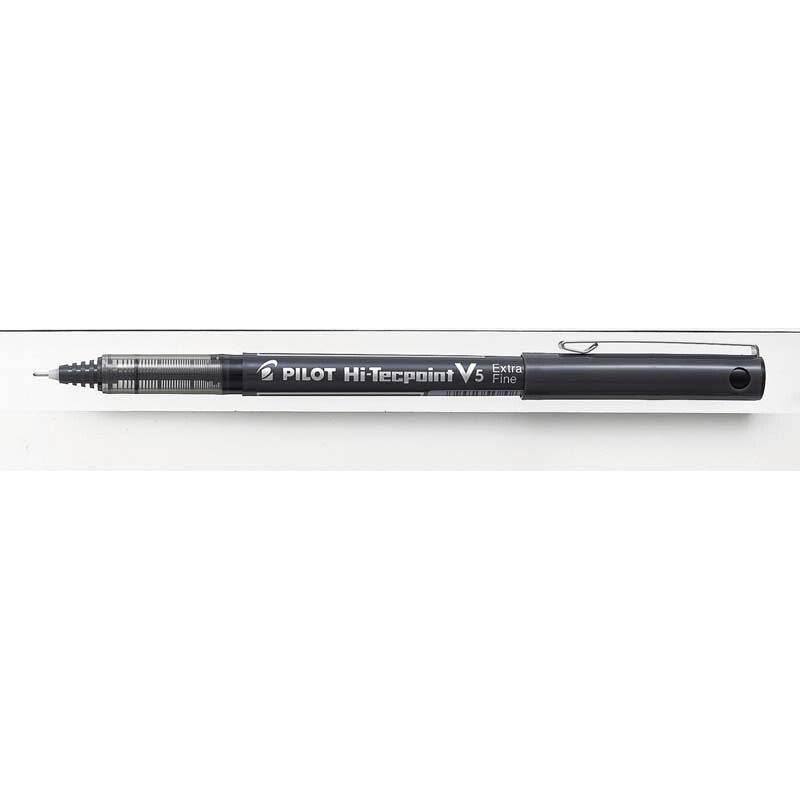 Rollerpen, Pilot Hi-tecpoint, BX-V5, 0,5MM, sort, Units 12