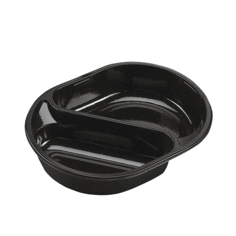 Plastbakke, Plus Pack SmartView, 2-rums, Oval, 915 ml, 240x180x40mm, C-PET, sort, karton a 240 stk