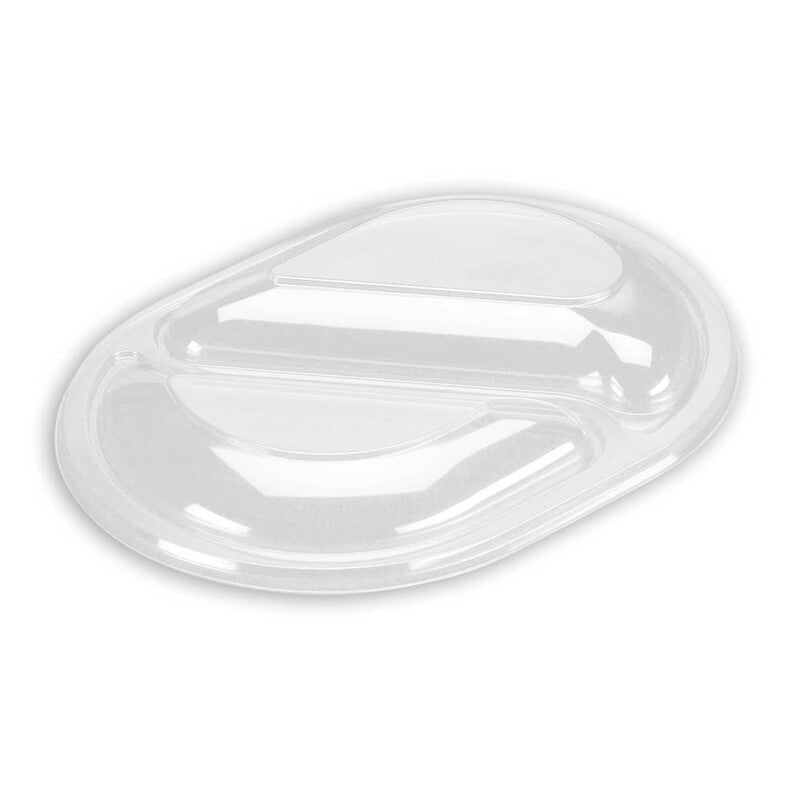 Låg t/plastbakke, Plus Pack, 2-rums, Rektangulær, 241x179x28mm, ops, transparent, karton a 240 stk