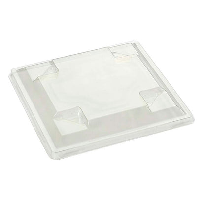 Låg t/plastbakke, Plus Pack, Gourmet Express, Firkantet, 145x145x20mm, PET, transparent, karton a 300 stk