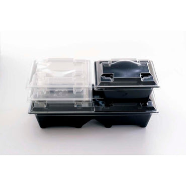 Låg t/plastbakke, Plus Pack, Gourmet Express, Firkantet, 145x145x20mm, PET, transparent, karton a 300 stk