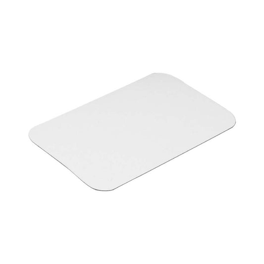 Låg t/foliebakke, Plus Pack, Rektangulær, PE-Karton-ALU, hvid, pakke a 100 stk