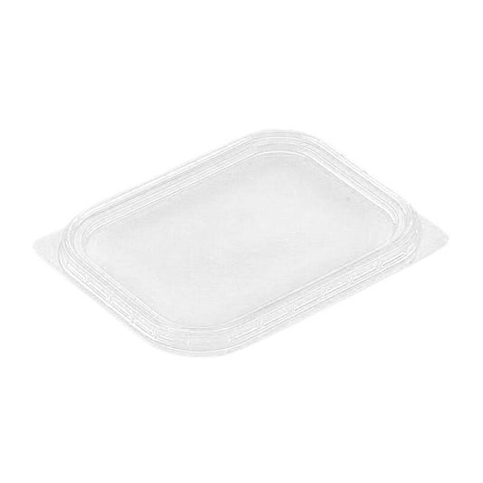 Låg t/foliebakke, Plus Pack, Rektangulær, 114x88x9mm, RPET, transparent, pakke a 100 stk