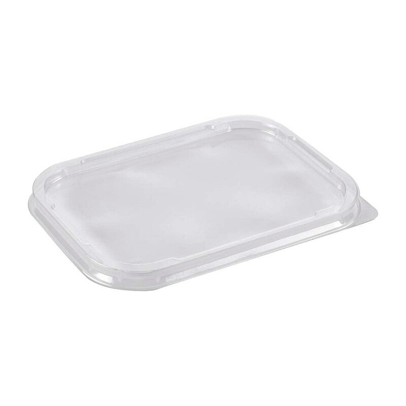 Låg t/foliebakke, Plus Pack, Rektangulær, 155x115x9mm, RPET, transparent, pakke a 100 stk