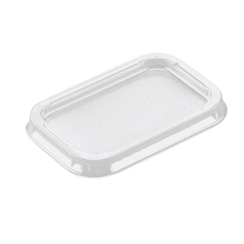 Låg t/foliebakke, Plus Pack, Rektangulær, 105x70x9mm, RPET, transparent, pakke a 100 stk