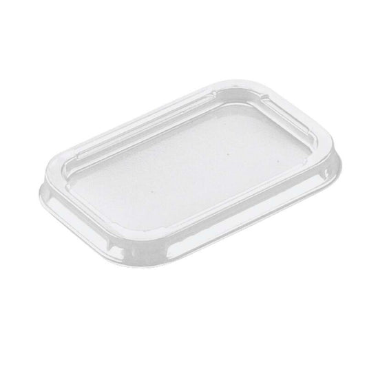 Låg t/foliebakke, Plus Pack, Rektangulær, 105x70x9mm, RPET, transparent, pakke a 100 stk