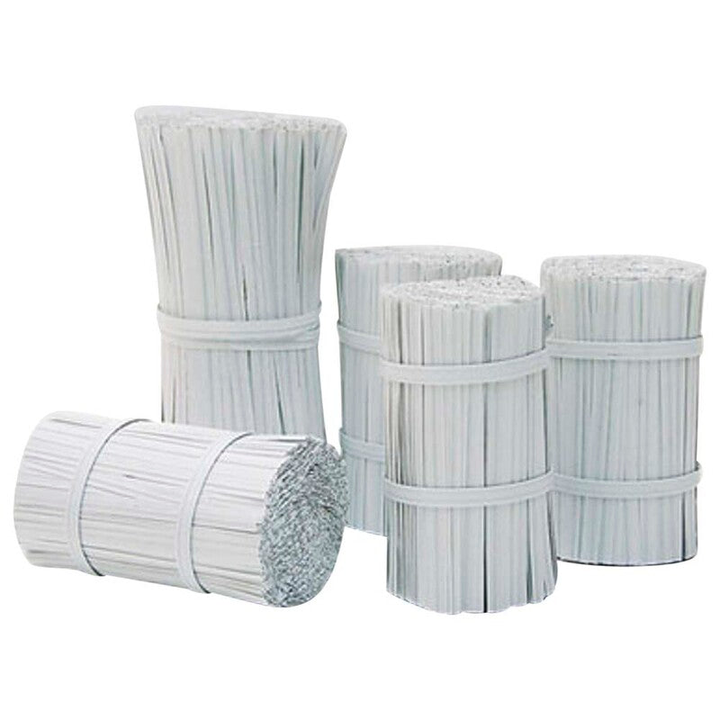 Plastclips, 50 mm, metal, hvid, pakke a 1000 stk, Gun clips
