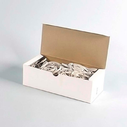 Gummibånd, 140 mm x 5 mm, gummi, gul, rullevægt: 0.50 kg, pakke med 500 g