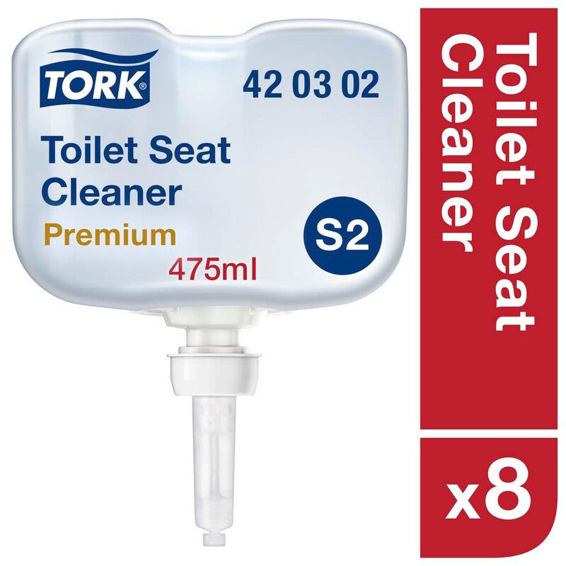 Hånddesinfektion, Tork, S2, toilet seat cleaner, 475 ml, pakke a 8 stk