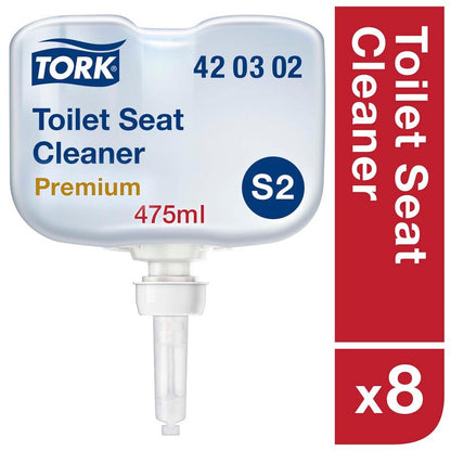 Hånddesinfektion, Tork, S2, toilet seat cleaner, 475 ml, pakke a 8 stk