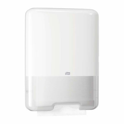 Papirhåndklæde dispenser, Tork, H3, V-fold og C-fold, hvid