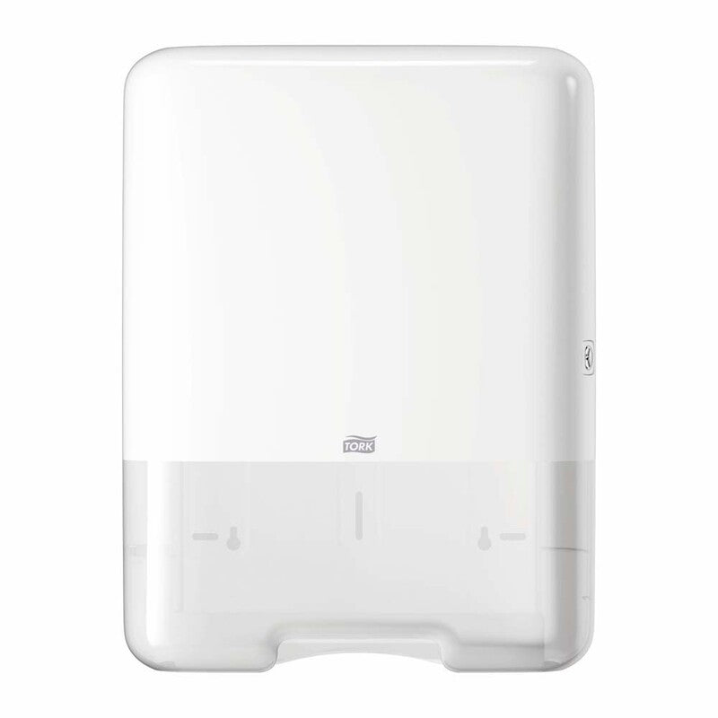 Papirhåndklæde dispenser, Tork, H3, V-fold og C-fold, hvid