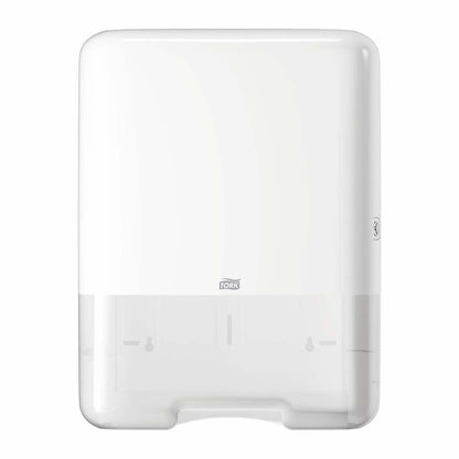 Papirhåndklæde dispenser, Tork, H3, V-fold og C-fold, hvid