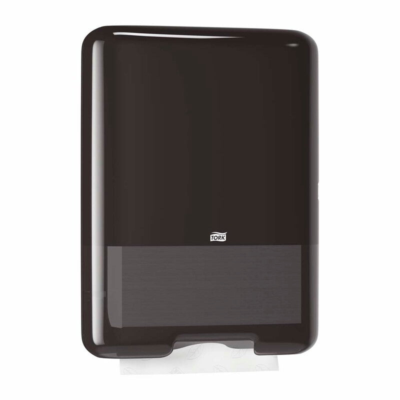 Papirhåndklæde dispenser, Tork, H3, V-fold og C-fold, sort