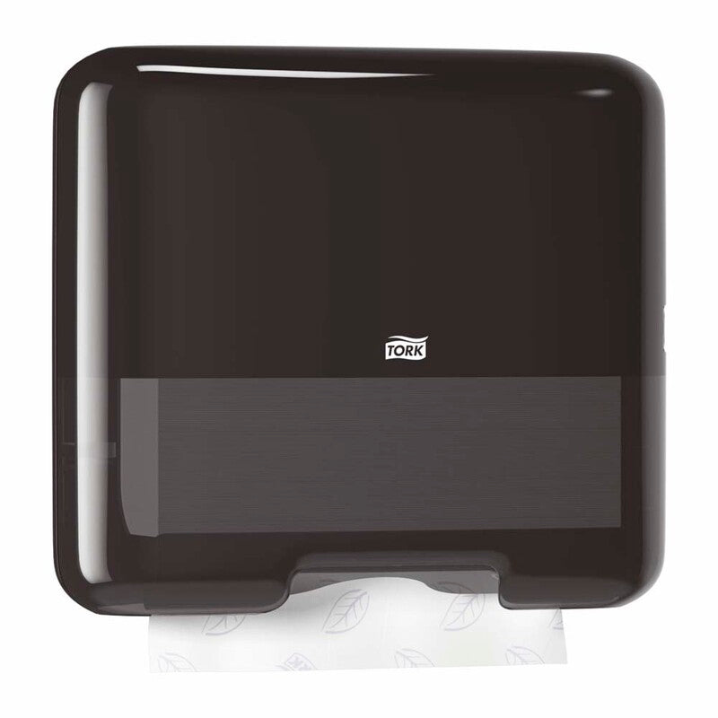 Papirhåndklæde dispenser, Tork, H3, Mini - V-fold og C-fold, sort