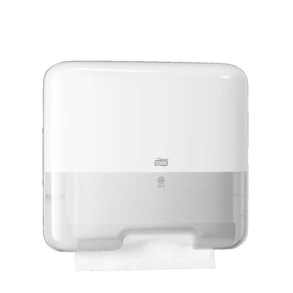 Papirhåndklæde dispenser, Tork, H3, Mini - V-fold og C-fold, hvid