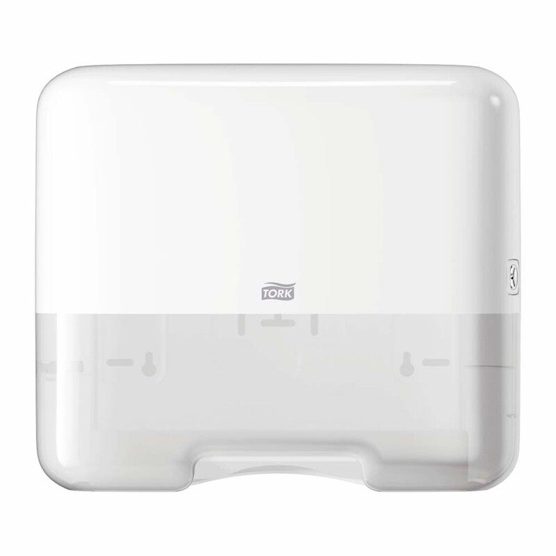 Papirhåndklæde dispenser, Tork, H3, Mini - V-fold og C-fold, hvid