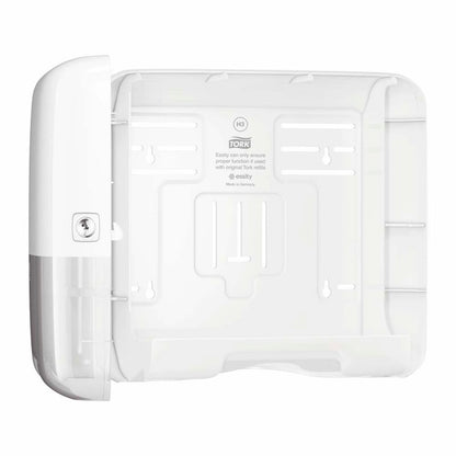 Papirhåndklæde dispenser, Tork, H3, Mini - V-fold og C-fold, hvid