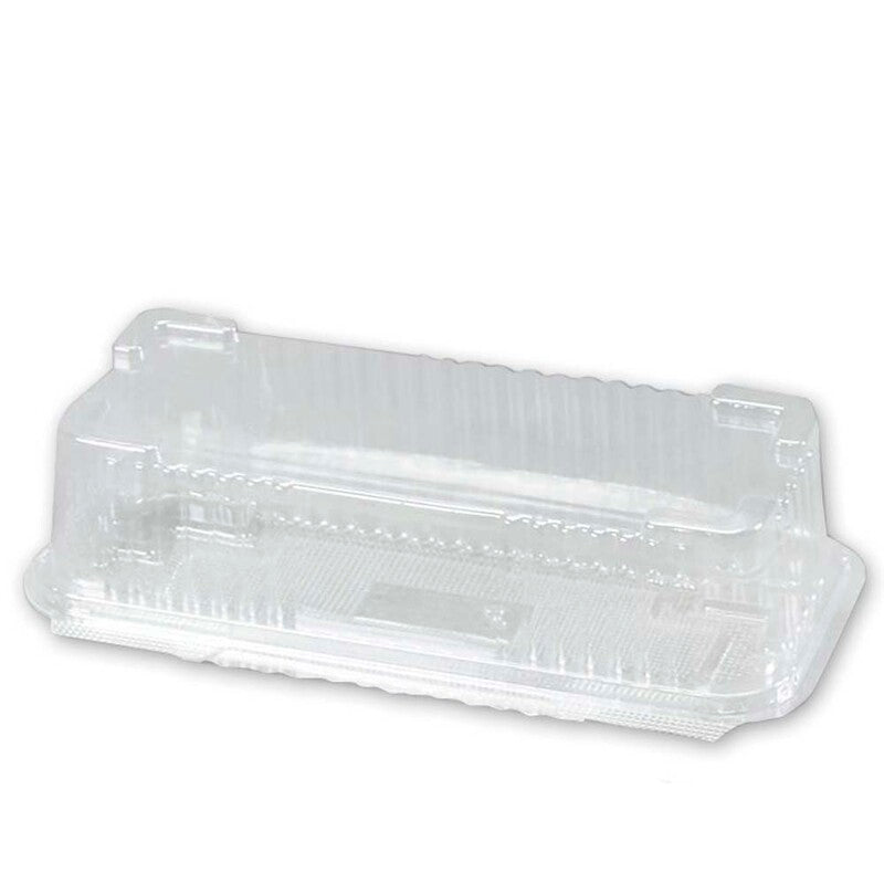 Plastbakke, m/hængslet låg, 220x111x67mm, PET, transparent, karton a 450 stk