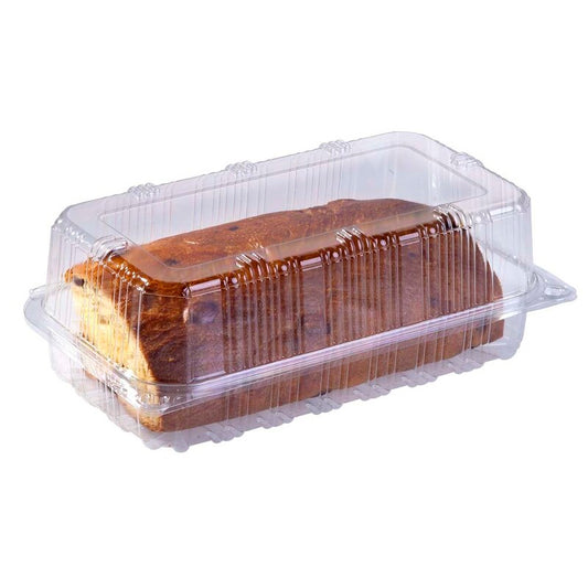Plastbakke, 230x120x100mm, PET, transparent, m/hængslet låg, karton a 360 stk