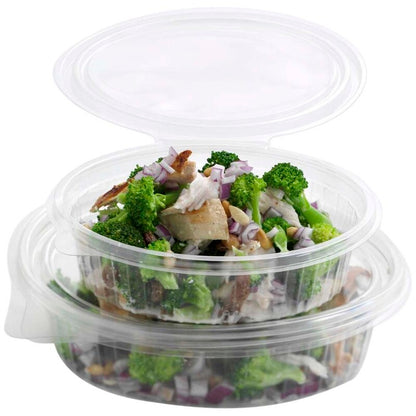 Plastbakke, Plus Pack ClearShow, Rektangulær, 250 ml, 150x112x45mm, RPET, transparent, m/hængslet låg, pakke a 50 stk
