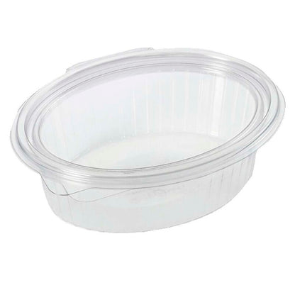 Plastbakke, Plus Pack ClearShow, Rektangulær, 500 ml, 167x131x56mm, RPET, transparent, m/hængslet låg, pakke a 50 stk