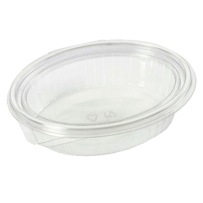 Plastbakke, Plus Pack ClearShow, Rektangulær, 760 ml, 204x166x52mm, RPET, transparent, m/hængslet låg, pakke a 50 stk