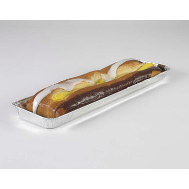 Foliebakke, Plus Pack, 1-Compartments, Rektangulær, 700 ml, 390x105x21mm, aluminium, aluminium, pakke a 125 stk