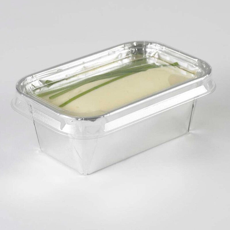 Foliebakke, Plus Pack, 1-Compartments, Rektangulær, 140 ml, 100x64x35mm, aluminium, aluminium, pakke a 100 stk