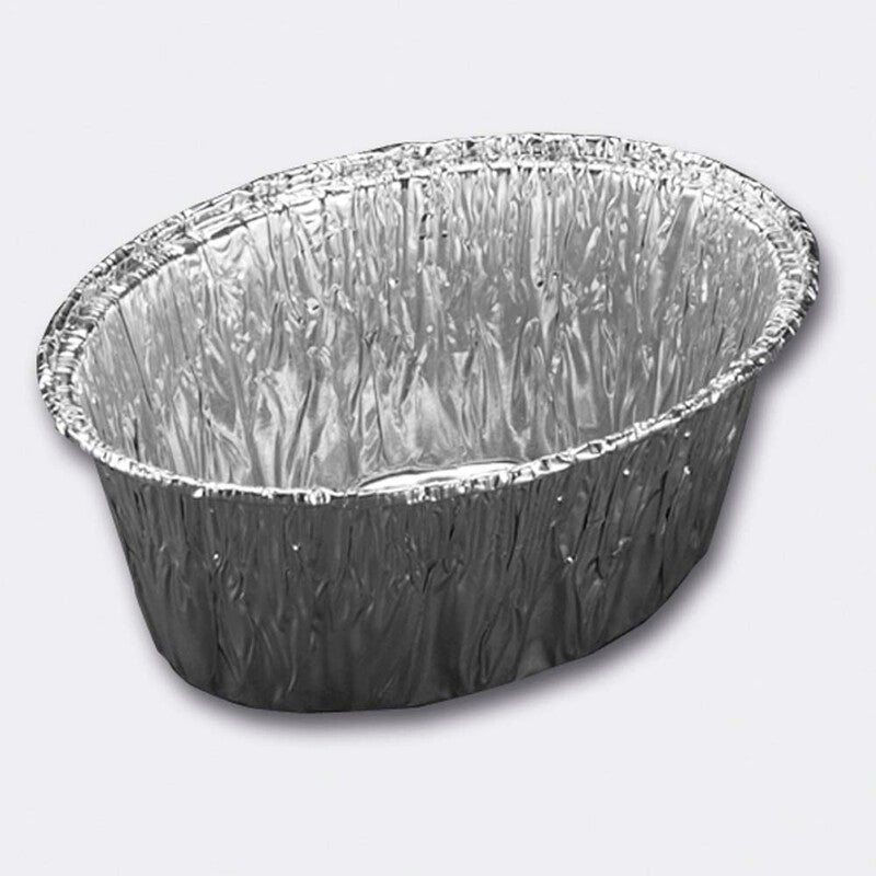 Foliebakke, Plus Pack, 1-Compartments, Oval, 260 ml, 120x87x47mm, aluminium, aluminium, pakke a 100 stk