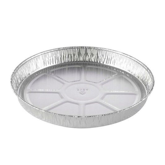 Foliebakke, Plus Pack, Rund, 640 ml, Ø 206, højde 22, aluminium, aluminium, pakke a 100 stk, 1-Compartments