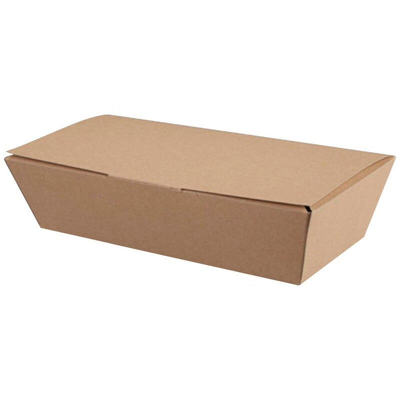 Pommes frites bakke, 250x125x60mm, Pap, brun, pakke a 150 stk