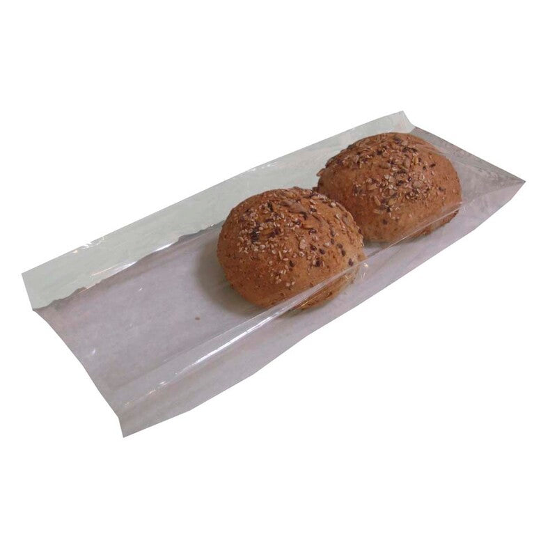 Flutes pose, 100 x 350 x 350 mm, flat bag, Papir, hvid, pakke a 1000 stk, Fødevaregodkendt